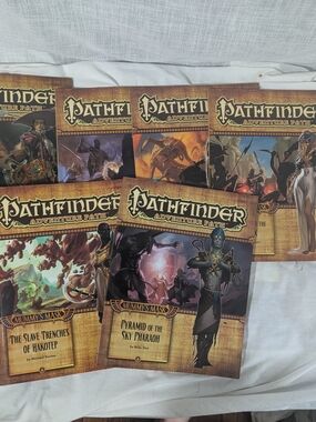 Pathfinder Adventure Path Mummy's Mask Series Set Volumes 34, 83, 82, 81, 80, 79